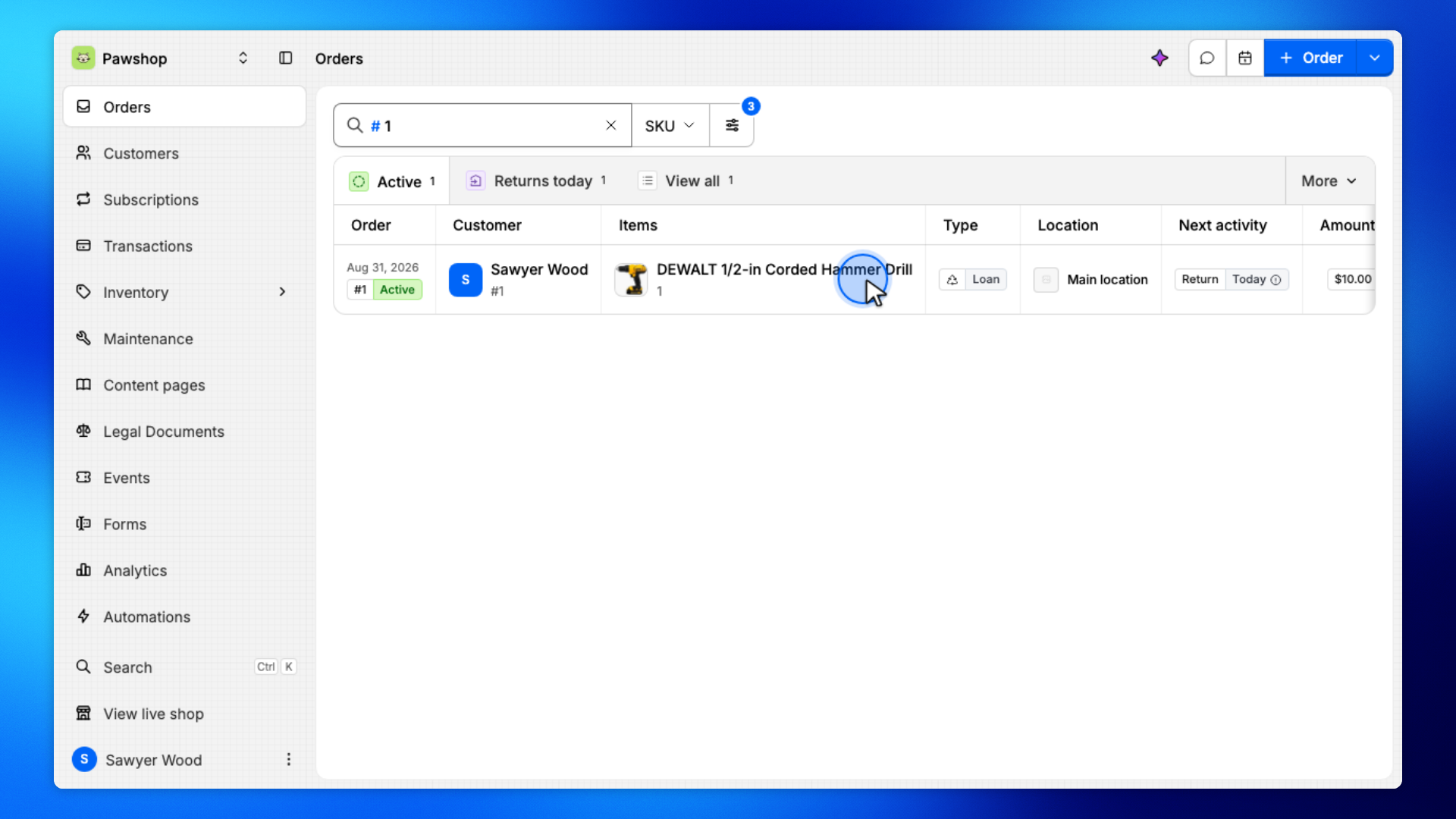 2. Search by SKU