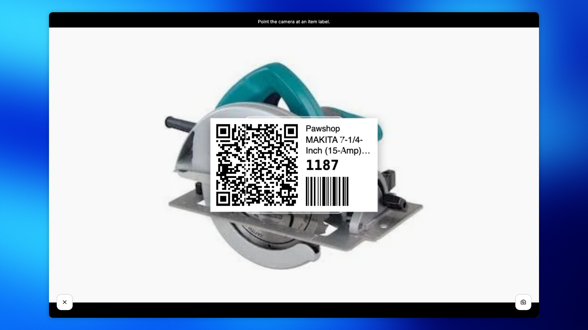 2. Scan the item's label