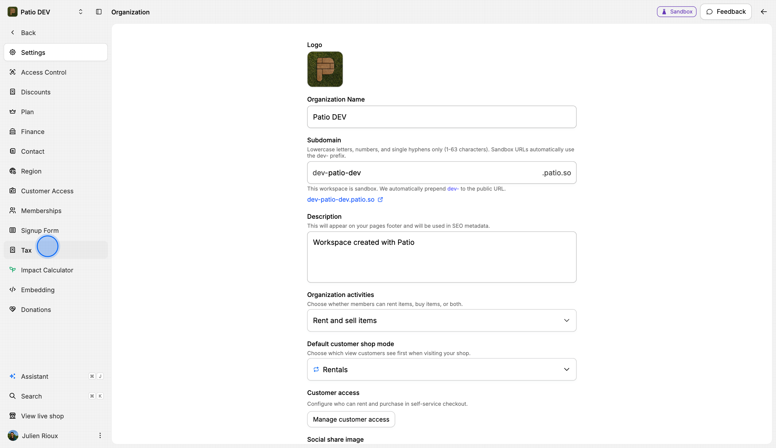Access Tax Settings — Recording 00:08 Cancel Stop